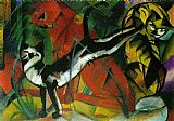 Franz Marc hree Cats painting